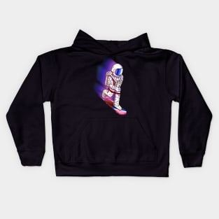 Astronaut Skateboarding Kids Hoodie